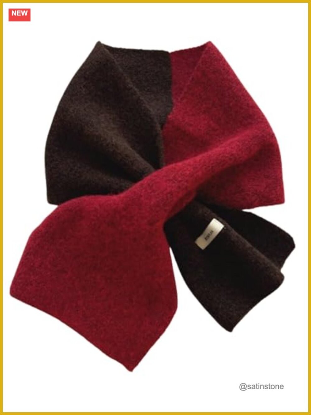 Women's Winter Criss Cross Color Blocking Scarf Thick Warm Neck Wrap